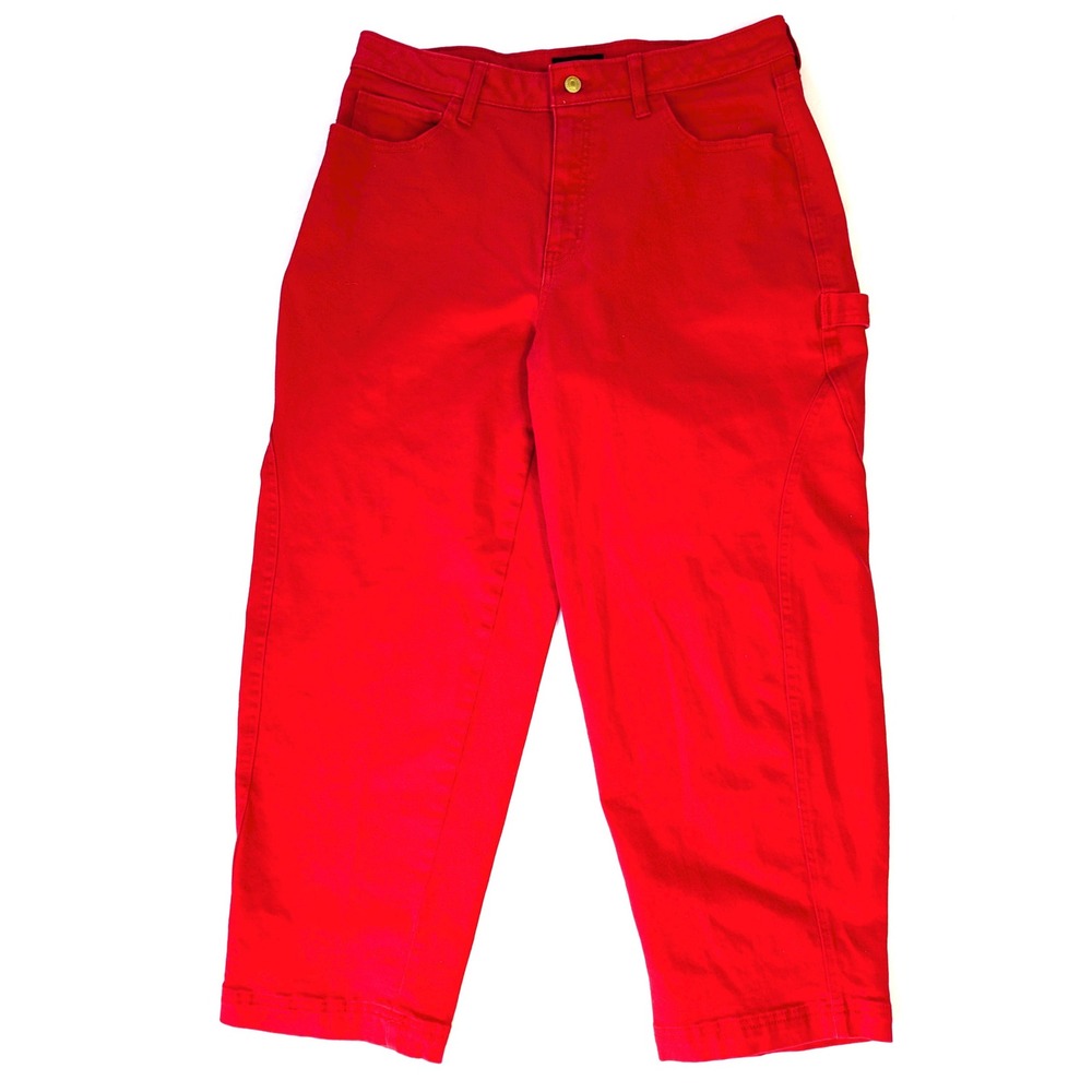 Free Assembly Red Carpenter Utility Pants Straight Jeans Size 12 FAEP0573SP26